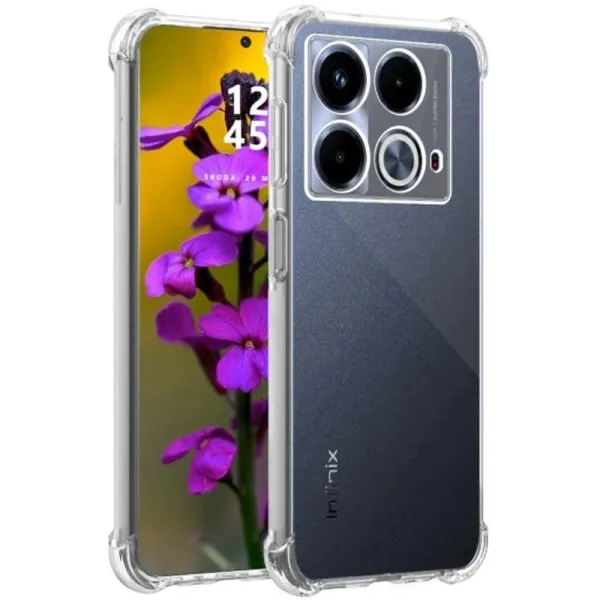 TPU чохол GETMAN Ease logo посилені кути Full Camera для Infinix Note 40 4G — Прозорий — фото 2