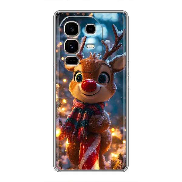Чехол с принтом «Олень с шарфом» для Infinix Note 50 Pro Plus