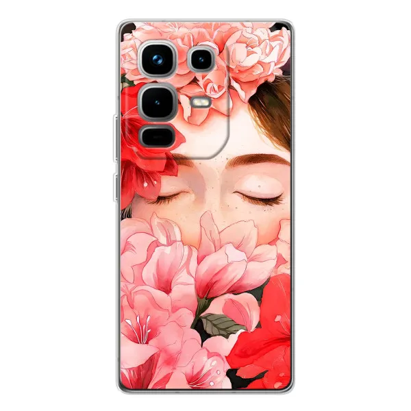 Чехол с принтом «Глаза в цветах» для Infinix Note 50 Pro