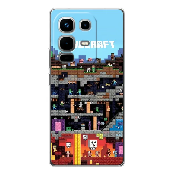 Чехол с принтом «фон Minecraft» для Infinix Note 50 Pro Чехол с принтом «фон Minecraft» для Infinix Note 50 Pro