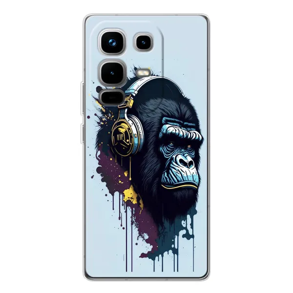 Чехол с принтом «Горилла в наушниках» для Infinix Note 50 Pro