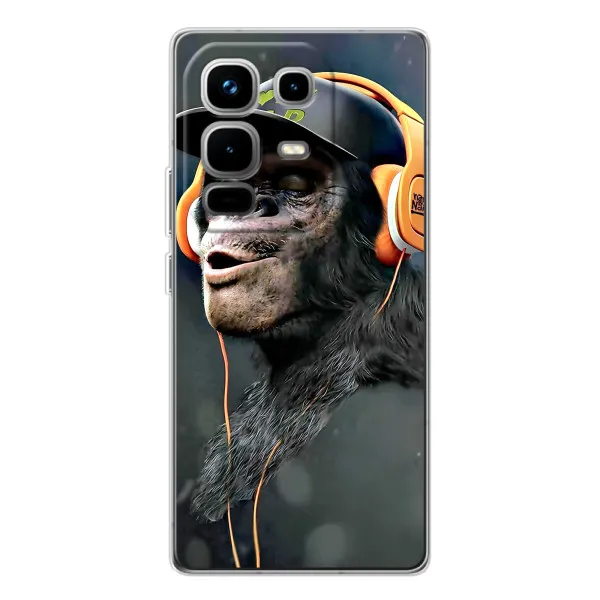 Чехол с принтом «В наушниках» для Infinix Note 50 Pro