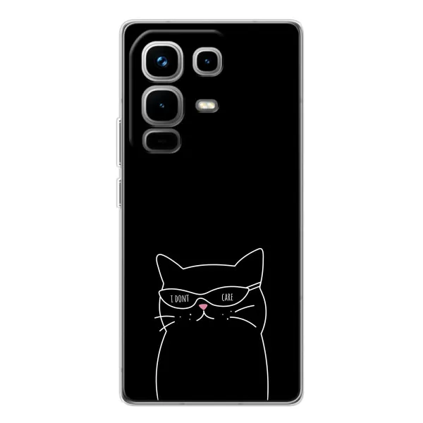 Чехол с принтом «Равнодушный кот» для Infinix Note 50 Pro
