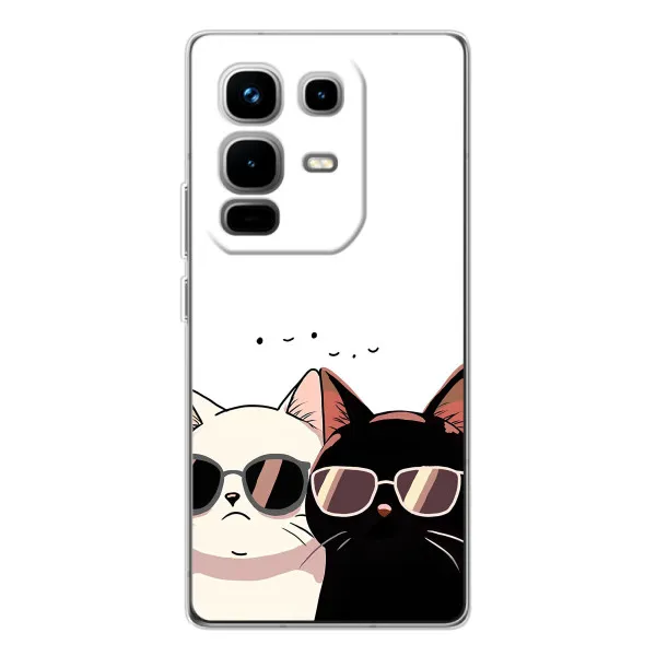 Чехол с принтом «Коты в очках» для Infinix Note 50 Pro