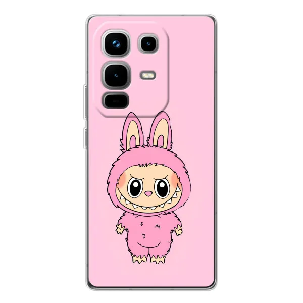 Чехол с принтом «Розовый Лабубу» для Infinix Note 50 Pro