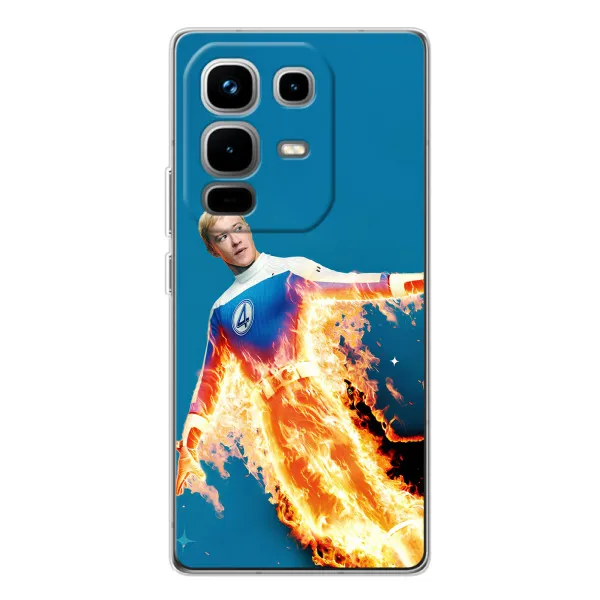 Чохол з принтом «Людина-факел у вогні» для Infinix Note 50 Pro Чохол з принтом «Людина-факел у вогні» для Infinix Note 50 Pro