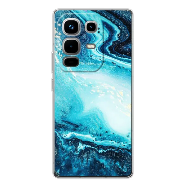 Чехол с принтом «Голубой мрамор» для Infinix Note 50 Pro Чехол с принтом «Голубой мрамор» для Infinix Note 50 Pro