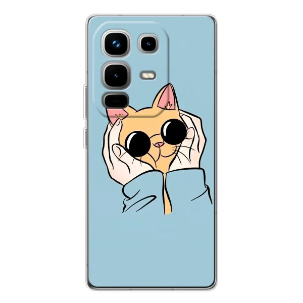 Чехол с принтом «Котик в очках» для Infinix Note 50 Чехол с принтом «Котик в очках» для Infinix Note 50