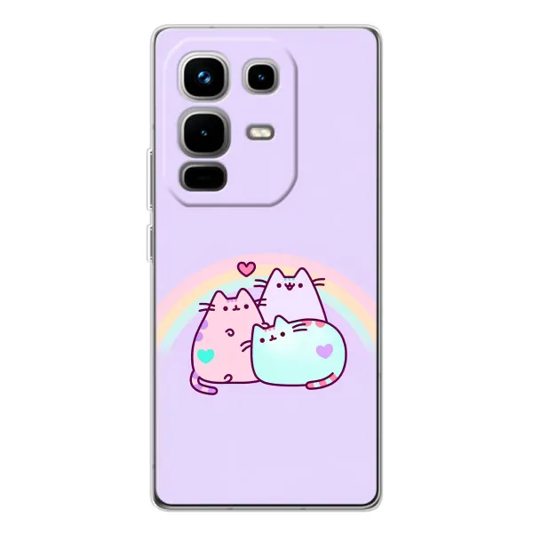 Чехол с принтом «Радужные котики» для Infinix Note 50 Чехол с принтом «Радужные котики» для Infinix Note 50