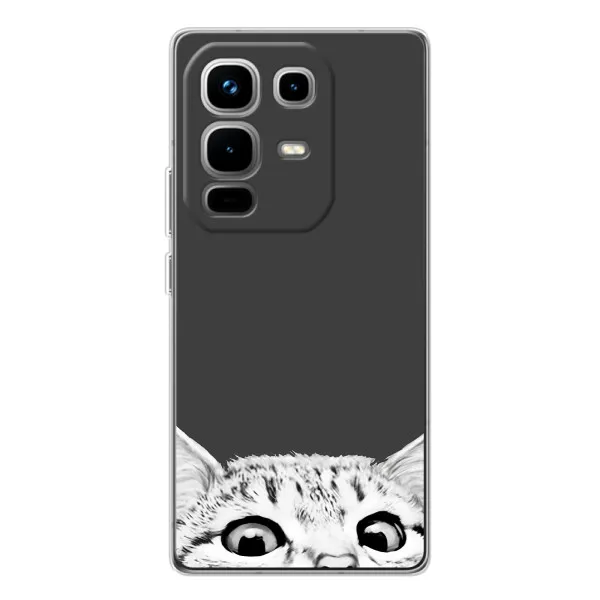Чехол с принтом «Выглядывает кот» для Infinix Note 50 Чехол с принтом «Выглядывает кот» для Infinix Note 50