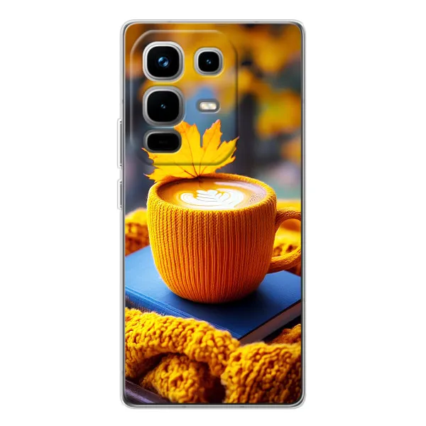 Чехол с принтом «Кофе на желтом пледе» для Infinix Note 50
