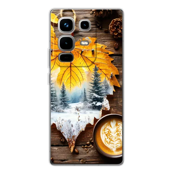 Чехол с принтом «Осенне-зимний кофе» для Infinix Note 50