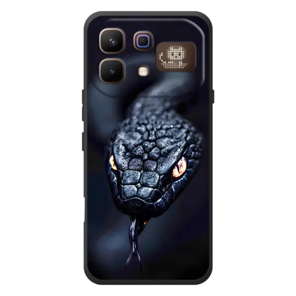 Чохол з принтом «Чорна змія» для Infinix Note 60 Pro Чохол з принтом «Чорна змія» для Infinix Note 60 Pro