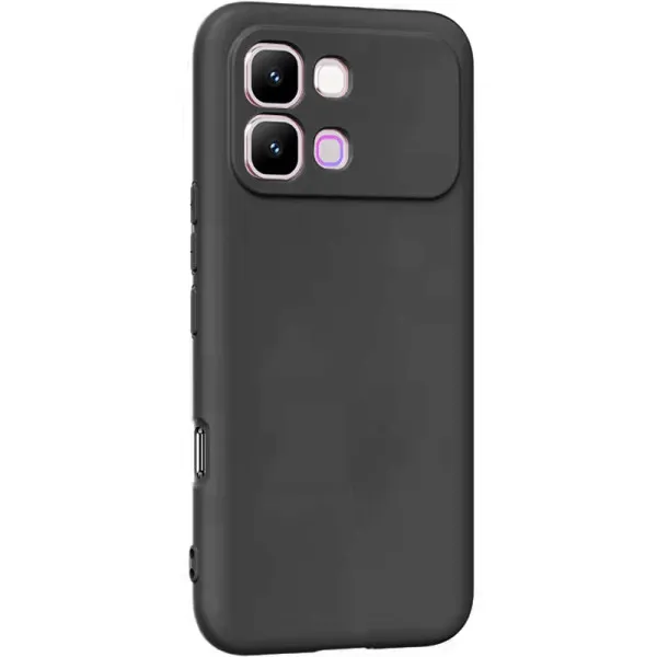 Чохол TPU GETMAN Liquid Silk Full Camera для Infinix Note Edge — Чорний — фото 1