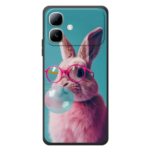 Чехол с принтом «Кролик в очках» для Infinix Smart 20