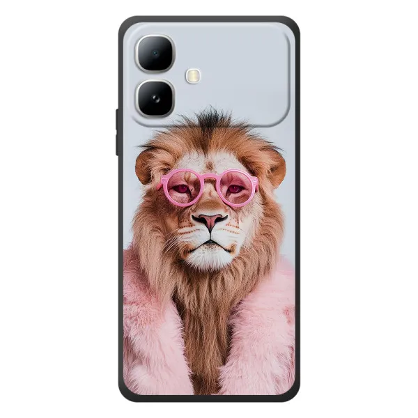 Чехол с принтом «Лев в очках» для Infinix Smart 20