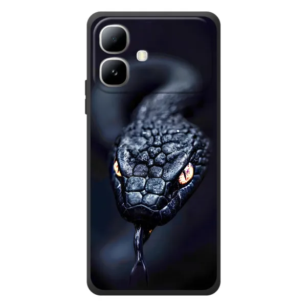 Чехол с принтом «Черная змея» для Infinix Smart 20