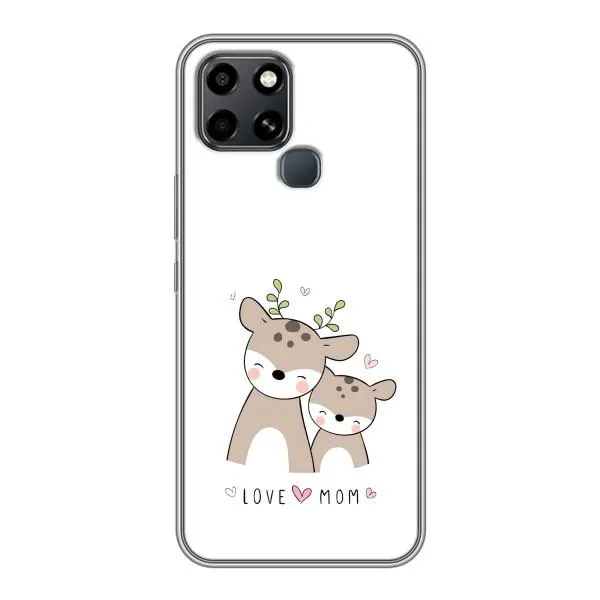 Чехол с принтом «Оленята мама и малыш» для Infinix Smart 6 Чехол с принтом «Оленята мама и малыш» для Infinix Smart 6