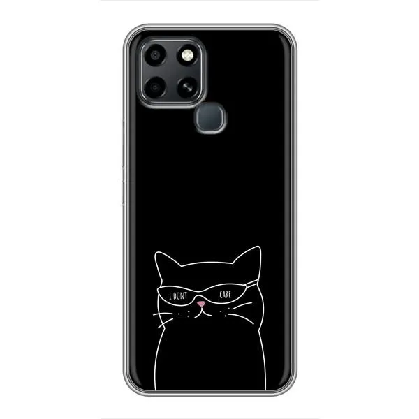 Чехол с принтом «Равнодушный кот» для Infinix Smart 6