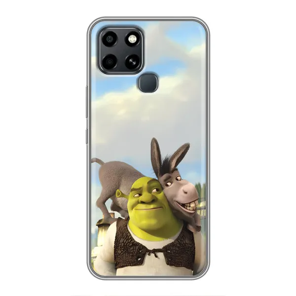 Чехол с принтом «Шрек и Осел» для Infinix Smart 6 Чехол с принтом «Шрек и Осел» для Infinix Smart 6