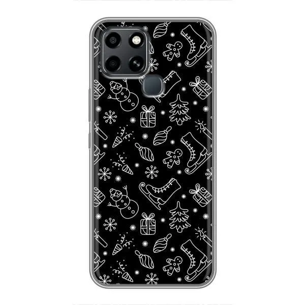 Чохол з принтом «Новорічний фон» для Infinix Smart 6 Чохол з принтом «Новорічний фон» для Infinix Smart 6