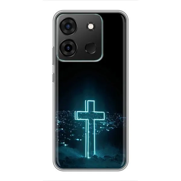 Чехол с принтом «Крест и город» для Infinix Smart 7