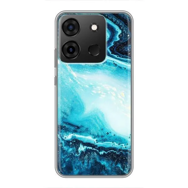 Чехол с принтом «Голубой мрамор» для Infinix Smart 7