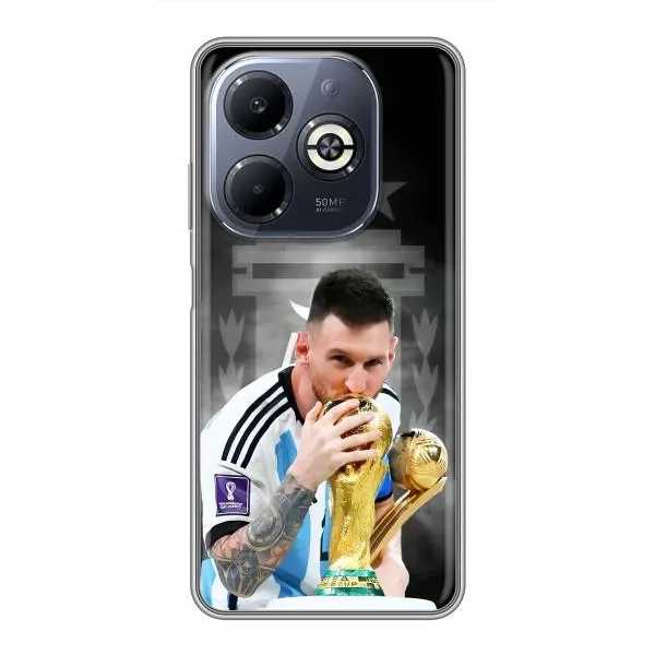 Чехол с принтом «Месси Чемпион» для Infinix Smart 8 Plus