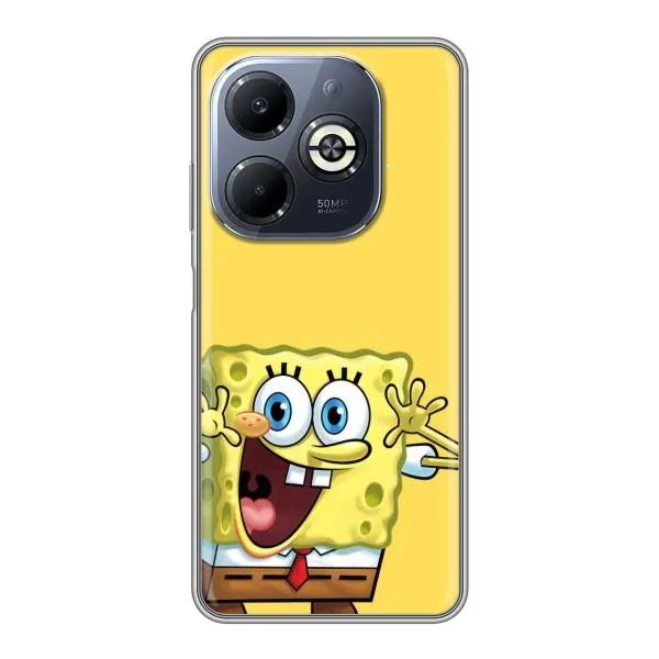 Чехол с принтом «Губка Боб» для Infinix Smart 8 Plus Чехол с принтом «Губка Боб» для Infinix Smart 8 Plus
