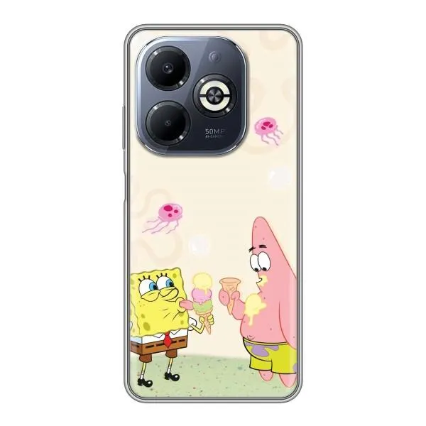 Чехол с принтом «Патрик и Боб» для Infinix Smart 8 Plus Чехол с принтом «Патрик и Боб» для Infinix Smart 8 Plus