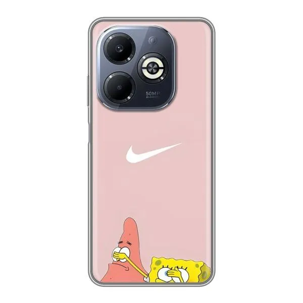 Чехол с принтом «Патрик и Губка» для Infinix Smart 8 Plus Чехол с принтом «Патрик и Губка» для Infinix Smart 8 Plus