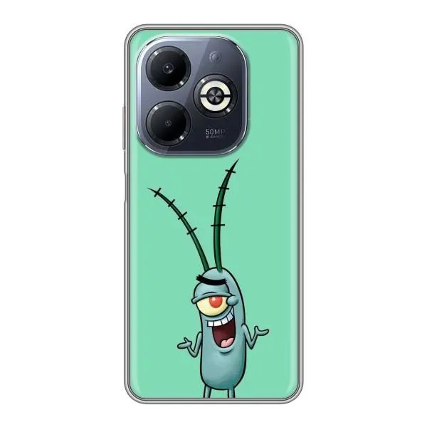 Чехол с принтом «Персонаж Планктон» для Infinix Smart 8 Plus Чехол с принтом «Персонаж Планктон» для Infinix Smart 8 Plus