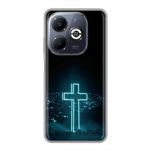 Чехол с принтом «Крест и город» для Infinix Smart 8 Plus Чехол с принтом «Крест и город» для Infinix Smart 8 Plus