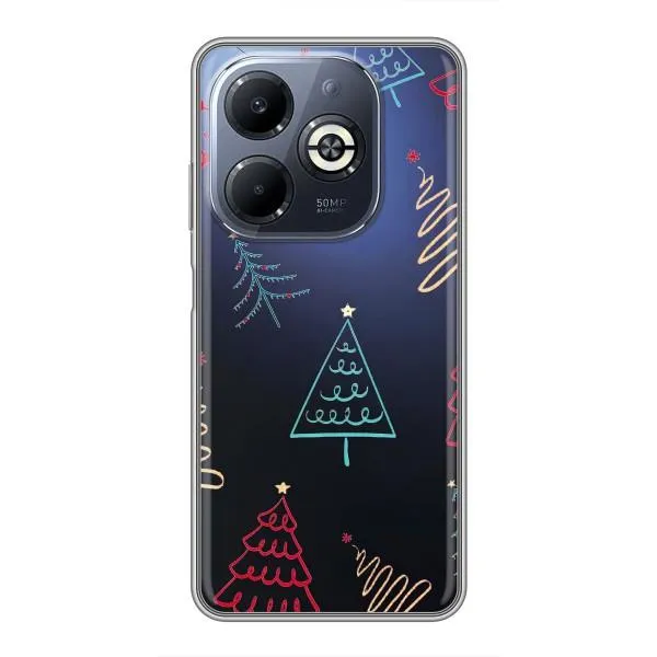 Чехол с принтом «Рождественские елки» для Infinix Smart 8 Plus