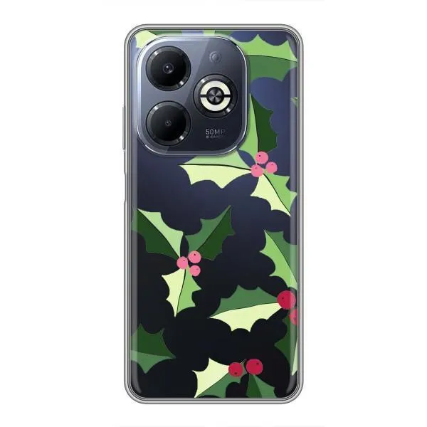 Чехол с принтом «Рождественский фон» для Infinix Smart 8 Plus