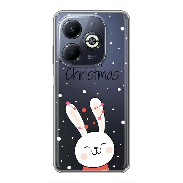 Чехол с принтом «Рождественский заяц» для Infinix Smart 8 Plus