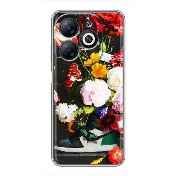 Чехол с принтом «Nike цветы» для Infinix Smart 8 Чехол с принтом «Nike цветы» для Infinix Smart 8
