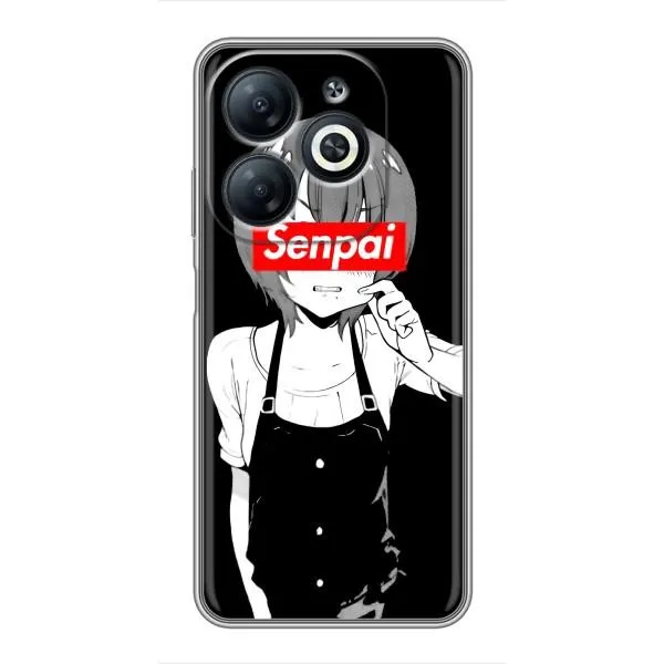 Чехол с принтом «Senpai» для Infinix Smart 8