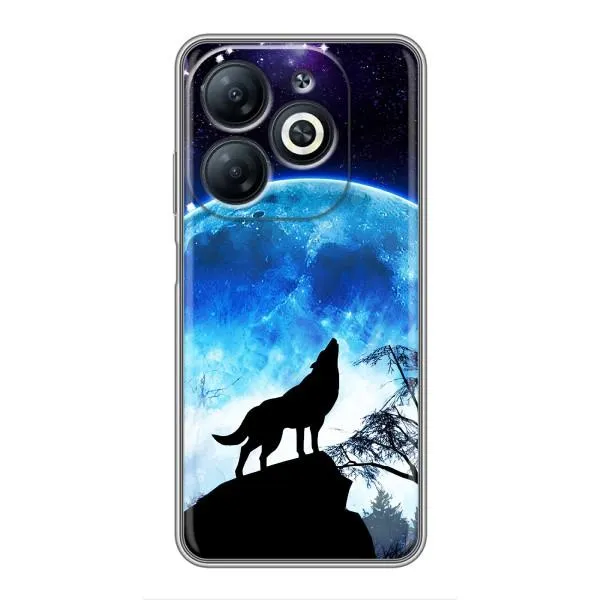 Чехол с принтом «Волк на луну» для Infinix Smart 8