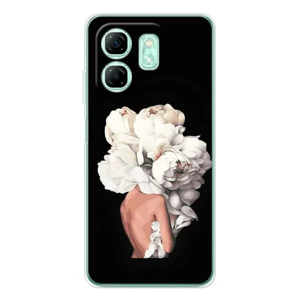 Чехол с принтом «Белые цветы» для Infinix Smart 9