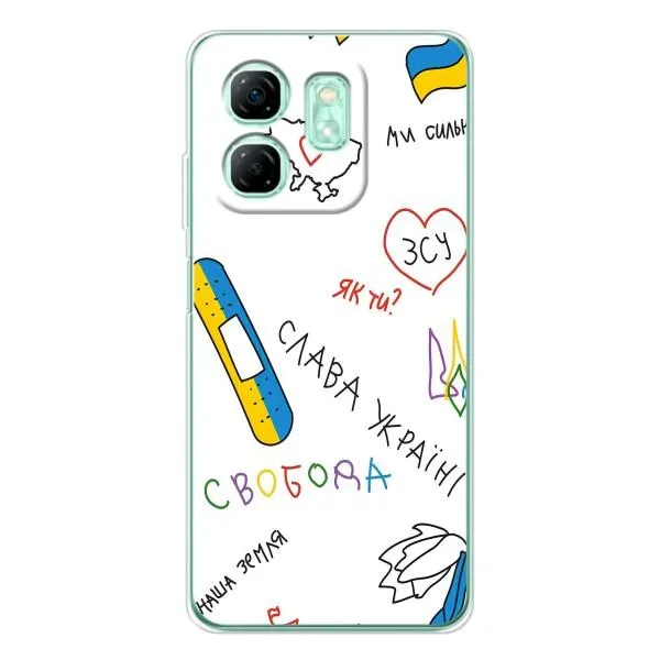 Чехол с принтом «Стикер» для Infinix Smart 9 Чехол с принтом «Стикер» для Infinix Smart 9