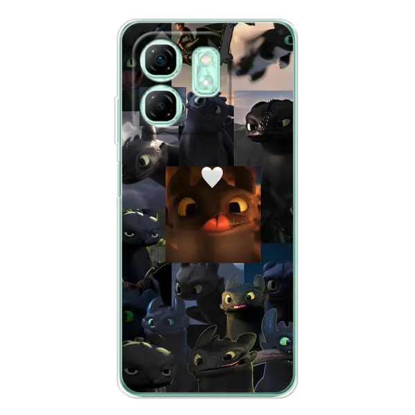 Чехол с принтом «Дракон коллаж» для Infinix Smart 9
