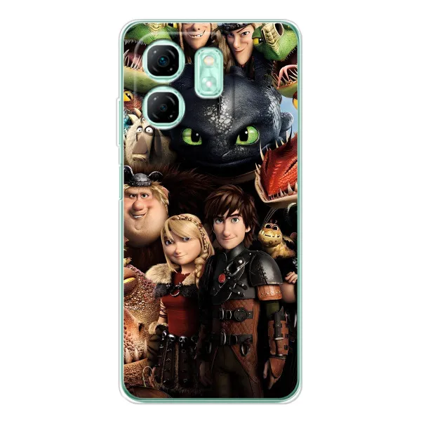 Чехол с принтом «Персонажи дракона» для Infinix Smart 9