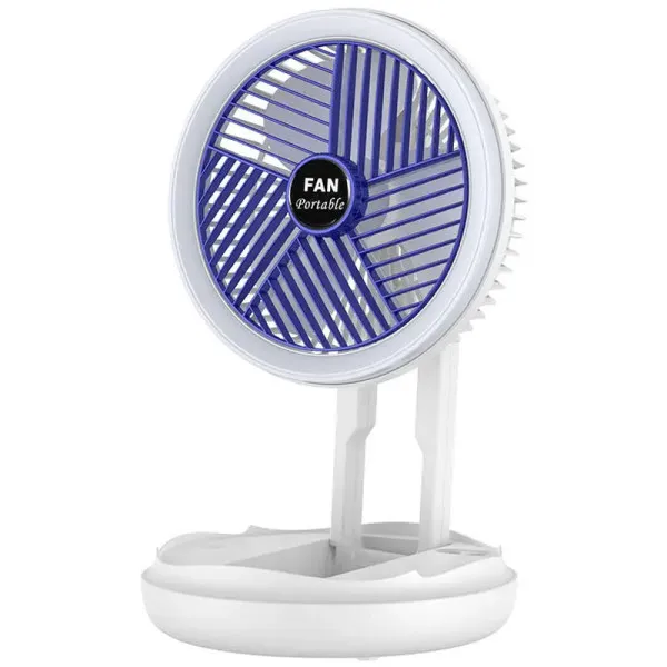 Настольный складной вентилятор Folding Fan 2in1 with Night Light — Белый — фото 1