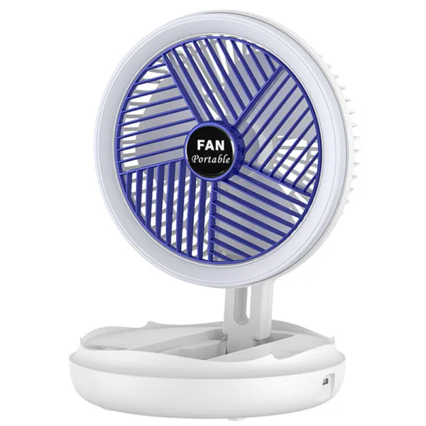 Настольный складной вентилятор Folding Fan 2in1 with Night Light — Белый — фото 2