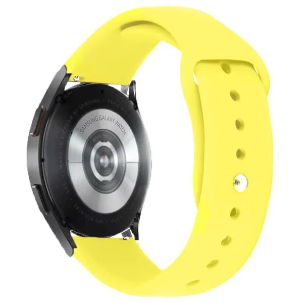 Силиконовый ремешок Sport для Smart Watch 20mm — Желтый — фото 1
