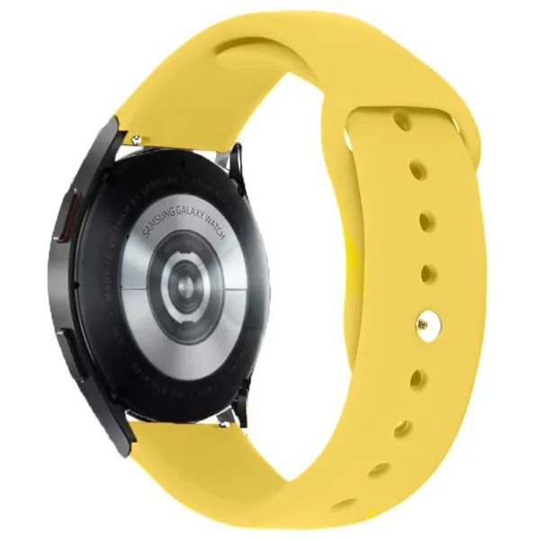 Силиконовый ремешок Sport для Smart Watch 20mm — Желтый — фото 2