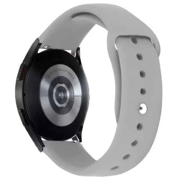 Силиконовый ремешок Sport для Smart Watch 20mm — Серый — фото 2
