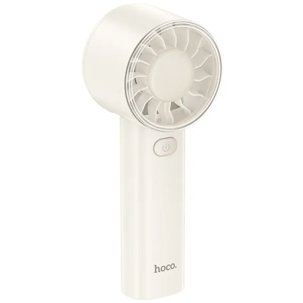 Портативный вентилятор Hoco HX600 handheld folding fan 1200 mAh — Белый — фото 1
