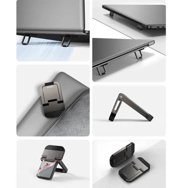 Подставка для ноутбука Baseus Slim Laptop Kickstand (2шт) (LUZC00001) — Серый — фото 3 Подставка для ноутбука Baseus Slim Laptop Kickstand (2шт) (LUZC00001) — Серый — фото 3